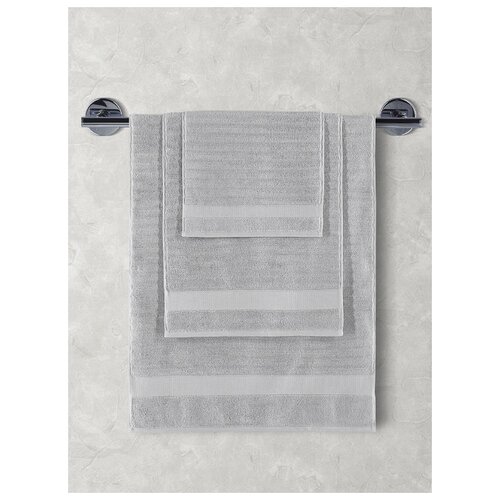фото Махровое жаккардовое полотенце (1 шт) flow karna (серый), полотенце 40x60