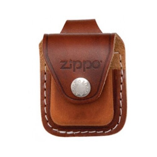 Чехол Zippo LPLB для зажигалки, кожа, с металлическим фиксатором на ремень, коричневый, 57x30x75 мм портмоне zippo 2005118 натуральная кожа мокко