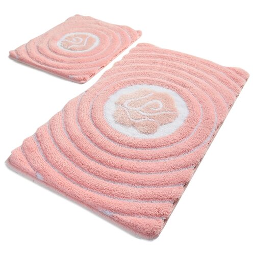 фото Do & co коврик для ванной kisha цвет: розовый br24049 (50х60 см,60х100 см)