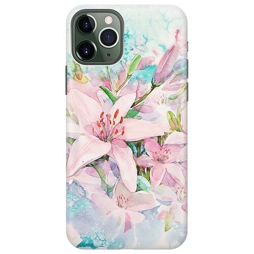фото Re:pa cиликоновый чехол - накладка artcolor для apple iphone 11 pro max с принтом "нежные розовые цветы"