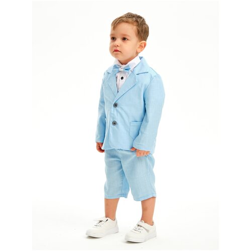 фото Костюм голубого цвета детский льняной chadolls для мальчика