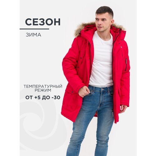 фото Парка cosmotex аляска, размер 52-54 182-188, красный