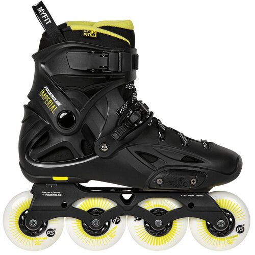 фото Роликовые коньки powerslide imperial one 80 black/yellow (eur:41-42)