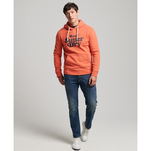 фото Худи superdry vintage cooper classic hood, пол мужской, цвет spiced coral, размер l