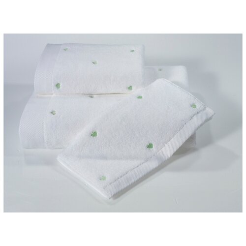 фото Soft cotton love банное полотенце белый-зелёный