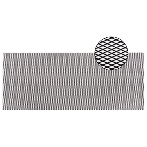 фото Облицовка радиатора (сетка декоративная) алюминий, 100 х 40 см, черная, ячейки 16мм х 6мм kraft