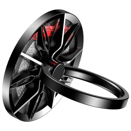 фото Кольцо-держатель baseus wheel black/silver