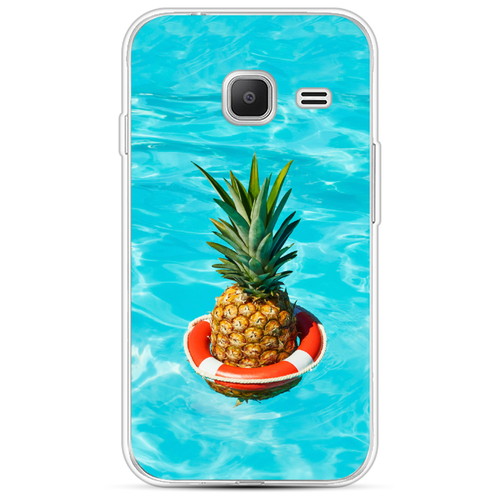 фото Силиконовый чехол ананас в бассейне на samsung galaxy j1 mini 2016 case place