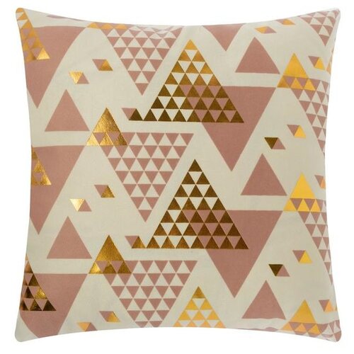фото Чехол для подушки этель геометрия треугольники вид 2 (4810426), 40 х 40 см золотистый/розовый
