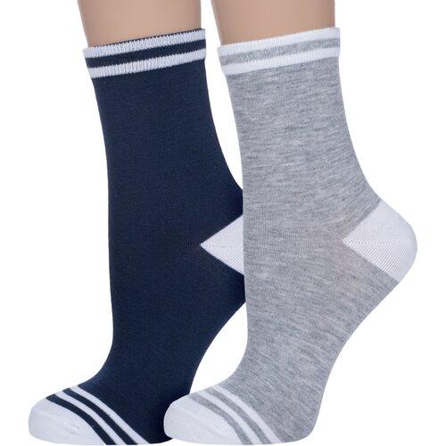 фото Комплект из 2 пар женских носков hobby line микс 3, размер 36-40