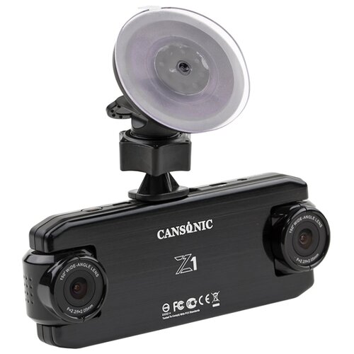 фото Видеорегистратор cansonic z1 dual gps, 2 камеры, gps, глонасс черный