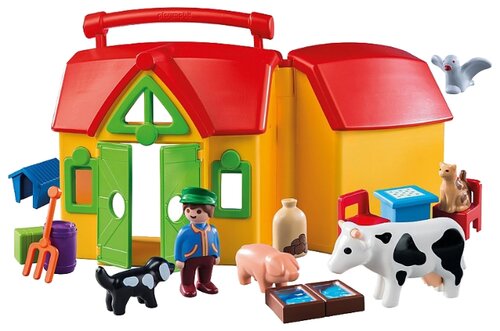 Набор с элементами конструктора Playmobil 1-2-3 6962 Ферма Конструкторы Набор с элементами конструктора Playmobil 1-2-3 6962 Ферма Конструкторы