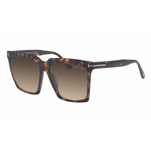 фото Солнцезащитные очки tom ford, квадратные, с защитой от уф, градиентные, для женщин, коричневый