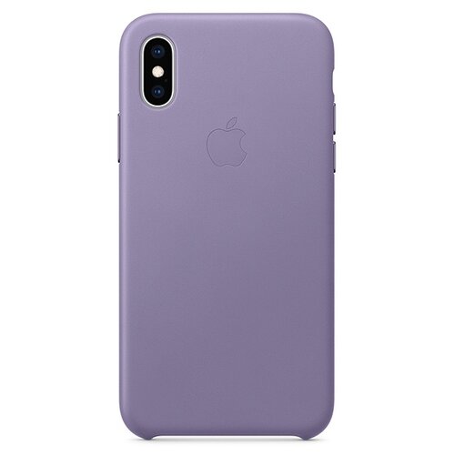 фото Чехол-накладка apple кожаный для iphone xs лиловый