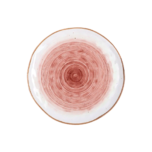 фото Доляна тарелка венера 21.8 см белый/красный
