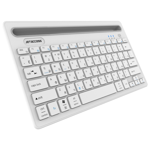 фото Bluetooth-клавиатура с аккумулятором и слотом для установки телефона или планшета slim line k3 bt белый jet.a