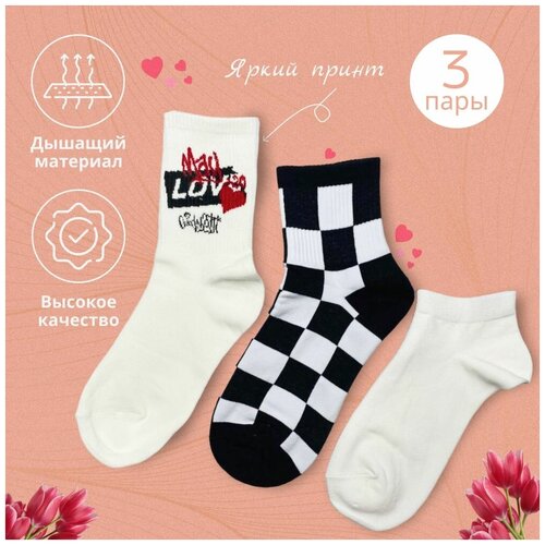 фото Носки женские набор 3 пары. унисекс носочки короткие туркан socks