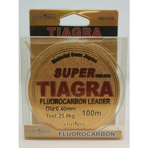 фото Леска tiagra super vitfishing флюорокарбон 0.40 мм. 25.0 кг. 100 м.