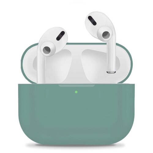 фото Чехол для airpods pro / аирподс про противоударный ультратонкий матовый (темно зеленый) pastila