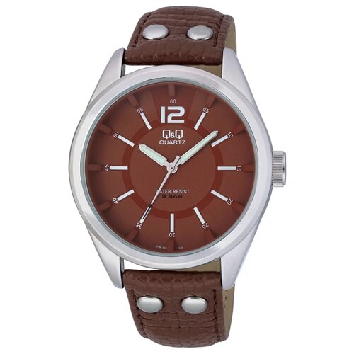 фото Наручные часы q&q q736 j332, коричневый, бежевый