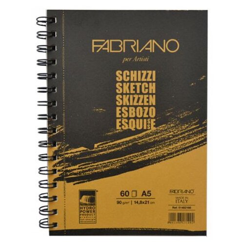 фото Скетчбук для зарисовок Fabriano Schizzi 21 х 14.8 см (A5), 90 г/м², 60 л.