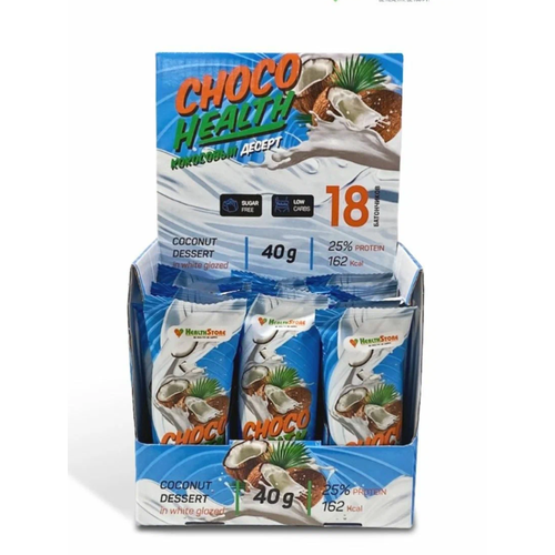 фото Healthstore choco health батончик протеиновый в шоколаде 18х40г