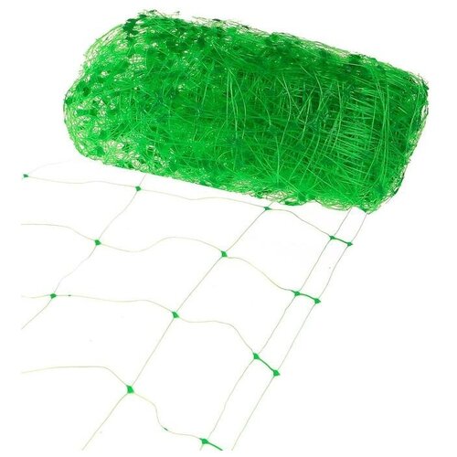 фото Сетка садовая, мягкая, 2 × 15 м, ячейка 15 × 17 см, зелёная qwen