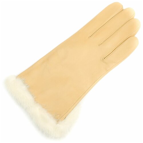 фото Перчатки finnemax, демисезон/зима, натуральная кожа, размер 7, желтый