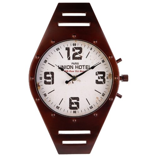 фото Часы настенные кварцевые lefard watch = цвет:черный 41*26 см циферблат 20,5 см (220-445)