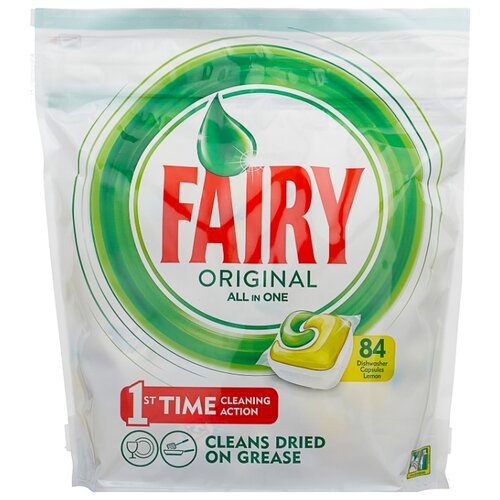 фото Fairy Original All in 1 капсулы (лимон) для посудомоечной машины 84 шт.