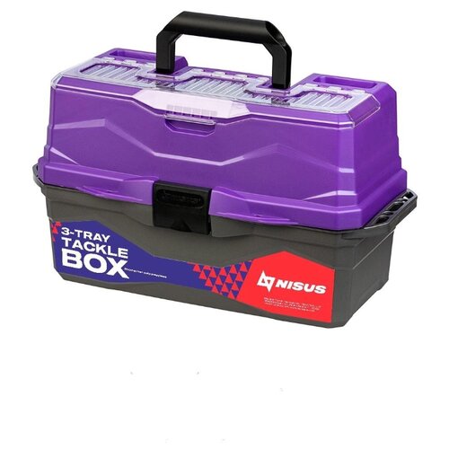 фото Ящик для снастей nisus "tackle box", трехполочный (синий)