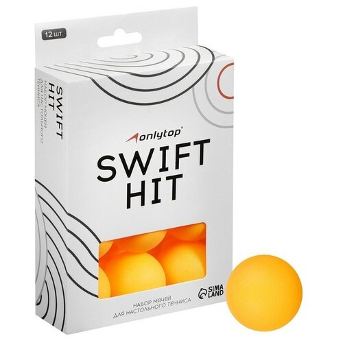 фото Мяч для настольного тенниса 40 мм (набор 12 шт), цвет оранжевый нет бренда