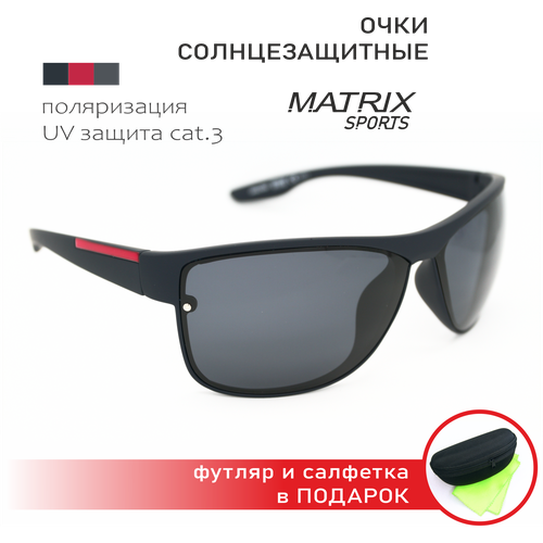 фото Солнцезащитные очки matrix sports (мx037 a570-182), спортивный стиль, поляризация, uv-защита cat.3 + чехол + футляр и салфетка в подарок