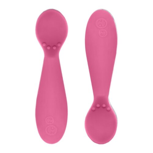 фото Набор из 2-х силиконовых ложек ezpz "tiny spoon", цвет розовый