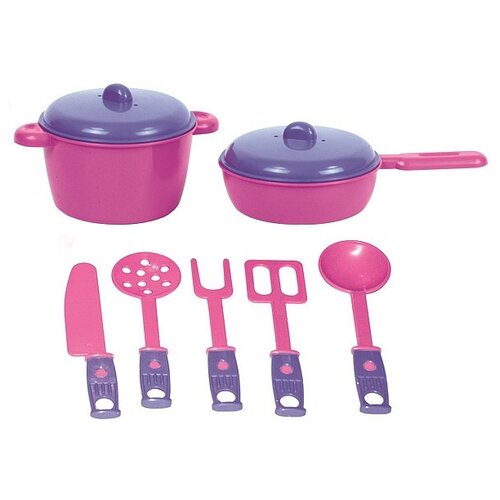 фото Набор посуды zebratoys повар 15-10037-9 розовый/фиолетовый