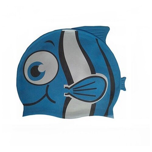 фото Шапочка для плавания силиконовая dobest "рыбка" ys10 (синяя)
