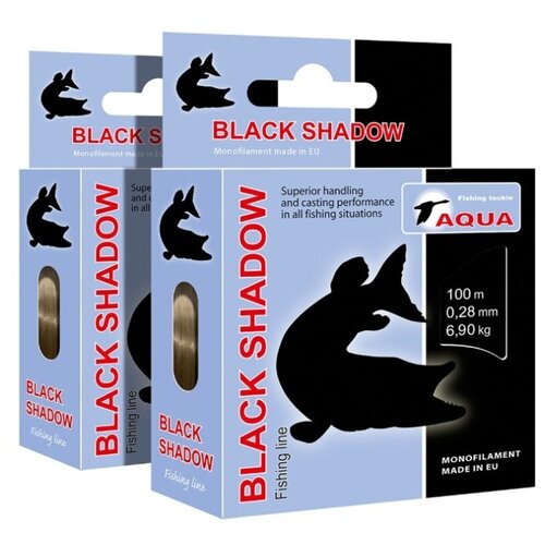 фото Леска black shadow 0,28mm, набор по 2шт. по 100m aqua