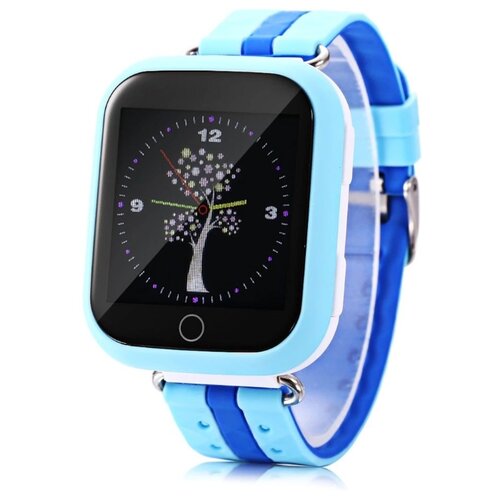 фото Детские умные часы-телефон с gps/lbs-трекингом, поддержкой звонков и кнопкой sos, q100(q750, gw200s), голубой clever watch