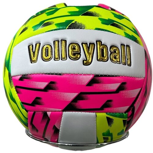 фото Мяч волейбольный, кислотный для тренировок и спортивных игр, 5 размер розовый haowan