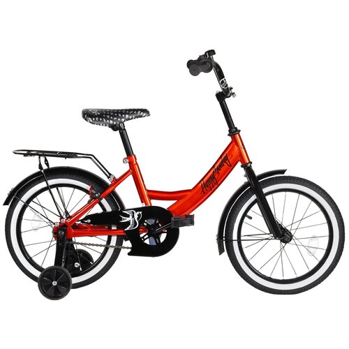 фото Велосипед детский двухколесный тм city- ride "happysunday", диски сталь 16", рама сталь, страховочные колеса, цвет красный city-ride