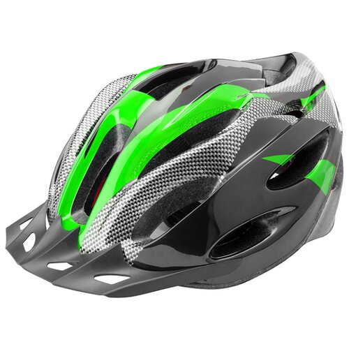 фото Шлем защитный fsd-hl021 (out-mold) l (58-60 см) чёрно-зелёный/600123 novasport