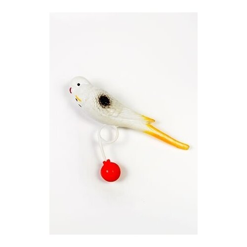 фото Игрушка для птиц "попугай на кольце", 15 см beeztees
