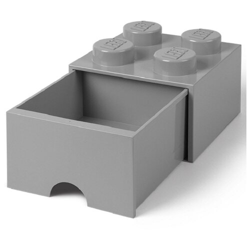 фото Ящик lego для хранения 4 выдвижной storage brick серый