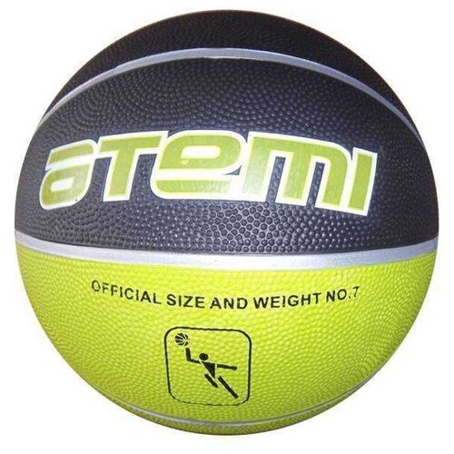 фото Баскетбольный мяч atemi bb11 105447, р. 7 черный/зеленый