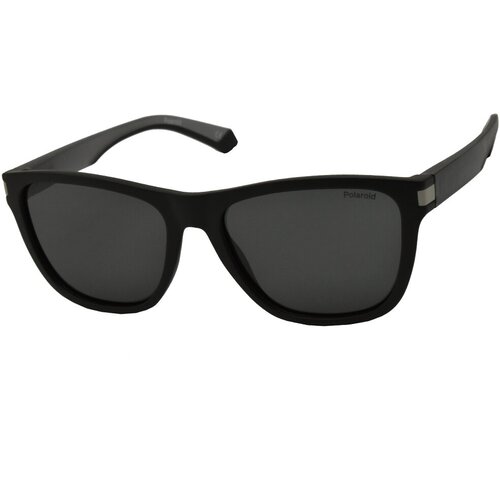 фото Солнцезащитные очки polaroid, вайфареры, поляризационные, с защитой от уф, черный