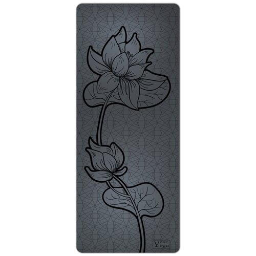 фото Коврик для йоги your yoga flower black