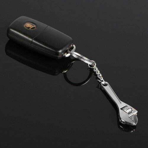фото Брелок для ключей cartage, "разводной ключ", серебро