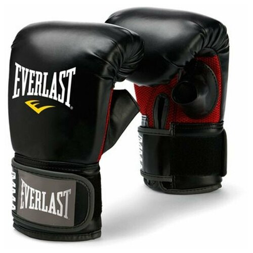 фото Перчатки боксерские everlast снарядные martial art, pu l/xl черные, артикул 7502lxlu