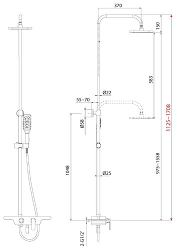 Душевая стойка Lemark Tropic LM7006C Душевая стойка Lemark Tropic LM7006C