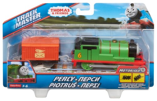 Железная дорога Fisher-Price Поездной состав "Перси с вагоном", серия TrackMaster, BML07 Железная дорога Fisher-Price Поездной состав "Перси с вагоном", серия TrackMaster, BML07